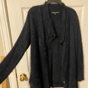 Colleen Lopez Black Fuzzy Cardigan